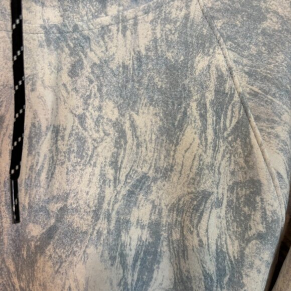 Old Navy Dynamic Fleece Pullover Hoodie M Medium White Blue Swirl - Picture 4 of 6